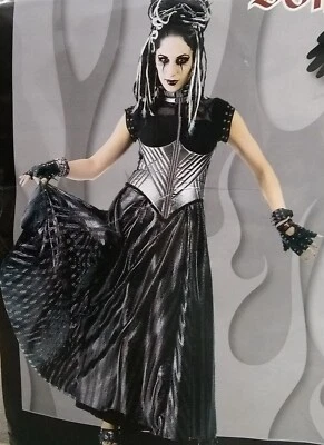 PMG Halloween Algo Malvado Ónix Vestido Adulto Disfraz Gótico GRANDE L Mujer Foto 1 de 4