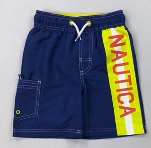 Little Boy's Nautica Performance 50+ UPF UV Protection Swimsuit Swim Trunks - Picture 1 of 5