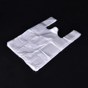 100pcs Design Plastic T-Shirt Retail Shopping Supermarket Bags Handles Packag XL - Picture 1 of 6