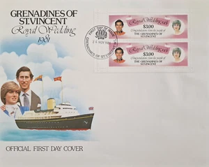 (VCT-202) Grenadines Of St Vincent 1981 FDC Royal Wedding OFFICIAL FIRST DAY COV - Picture 1 of 1