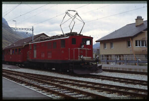35mm slide FO Furka Oberalp-Bahn HGe 4/4 I 36 where? Switzerland 1980s original