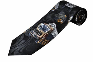 THE TIE STUDION - Trucks Vehicle on the Road, Men's Transportation Novelty Tie - Picture 1 of 4