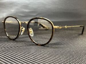 GUCCI GG0608OK 003 Havana Gold Round Men's 49 mm Eyeglasses