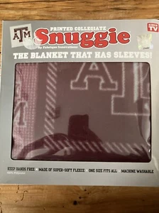 SNUGGIE Texas A&M Aggies Original TV Blanket Sleeves Pockets Fleece NIB Gig ' Em - Picture 1 of 5