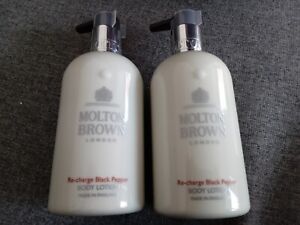 Molton Brown BRAND NEW x2 Re Charge Black Pepper 300ml Body Lotions