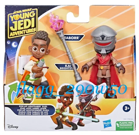 YOUNG JEDI ADVENTURES Taborr VS Kai Brightstar Pop-Up STAR WARS Lightsaber Duel Cover