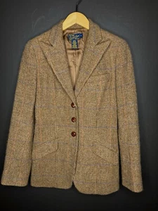 598 $ Rugby Ralph Lauren 2 XS braun hellbraun Blazer Jacke Tweed Polo RRL Mantel Hacking - Bild 1 von 7