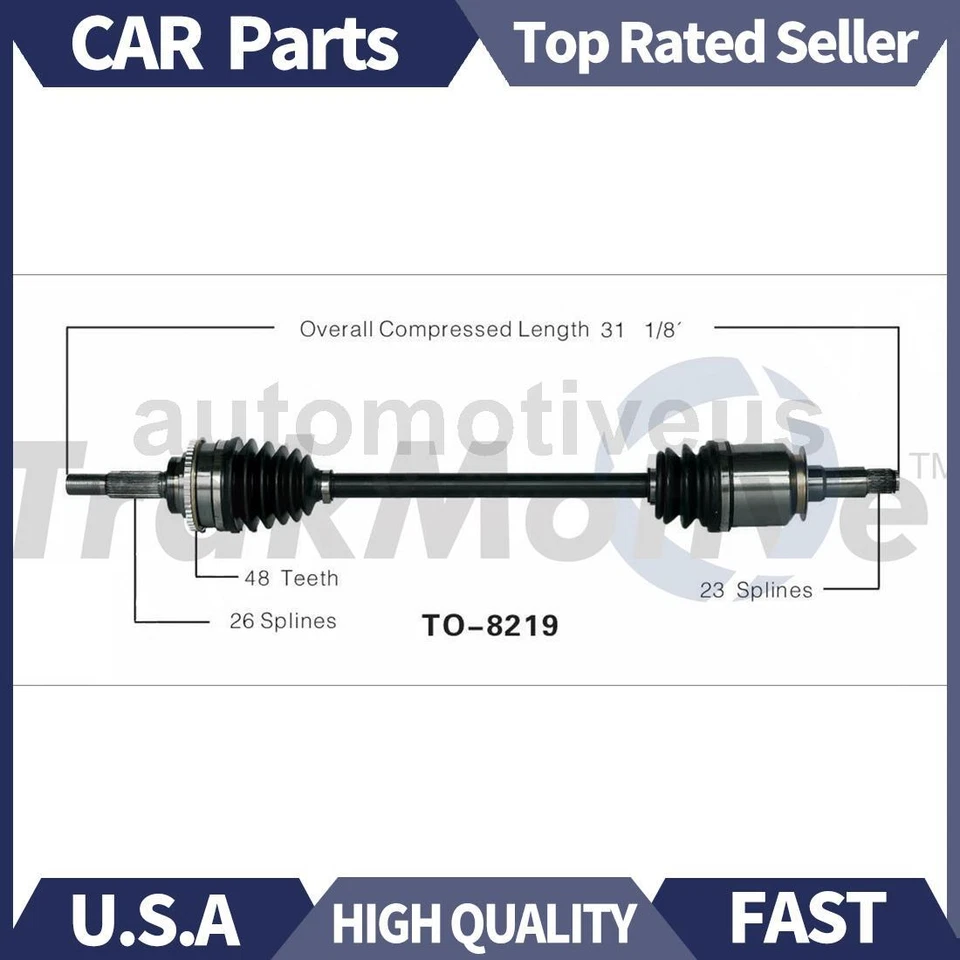 Rear Right CV Axle Shaft CV Joint 1X TrakMotive For Toyota Highlander 2004 2005 - Image 1 of 1