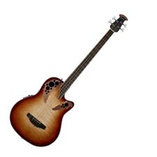 Ovation CEB44X7C 4 String Acoustic-Electric Bass Guitar - Brown