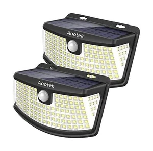Aootek Solar Motion Sensor Lights 120 LEDs with Lights Reflector,270 Degree W... - Picture 1 of 6