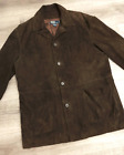 Vintage Polo Ralph Lauren Suede Chore Coat Jacket - Brown - Size Large