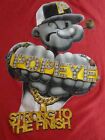 Popeye T-Shirt "Strong To The Finish" Size 2Xl - Red Vguc No Holes Or Tears