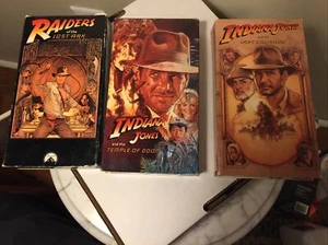 Indiana Jones Trilogy VHS Tape Box Set 1989 Harrison Ford Sean Connery Used - Picture 1 of 1
