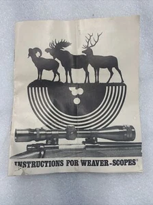 instructions for weaver scopes Vintage 1974 - Picture 1 of 10