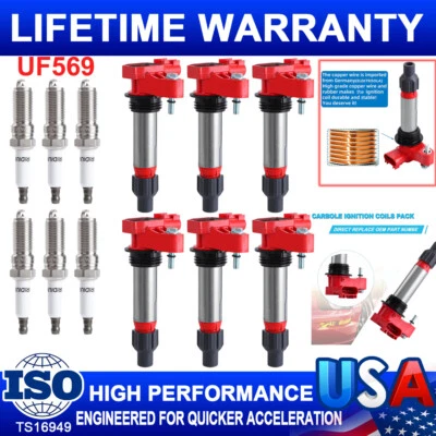 6Pack Ignition Coils & Spark Plugs For 2010-2015 Chevrolet Traverse 3.6L UF569 - Image 1 of 4