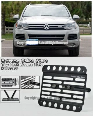 11-2018 For Volkswagen Touareg Front Tow Hook License Plate Bumper Mount Bracket - Image 1 of 4