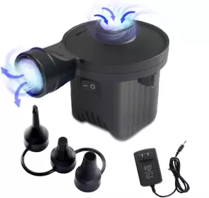 Electric Air Pump Portable Quick-Fill Air Pump with 3 Nozzles, Inflator/Deflator - Picture 1 of 5