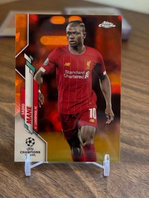 Sadio Mane 2019 2019-20 Topps Chrome UEFA UCL Sapphire #90 Orange Refractor /50 - Image 1 of 2