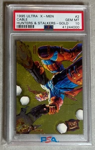 1995 Ultra X-Men Hunters and Stalkers Cable Gold PSA 10 POP 9 - Read - Picture 1 of 4