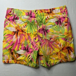 Fresh Produce Damenshorts Blumendruck Größe 12 tropisch gelb pink grün - Bild 1 von 6