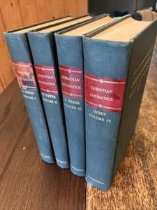 CHRISTIAN DOGMATICS Pieper 4 Vol Set LUTHERAN Christian Study w/ Index READ - Picture 1 of 24