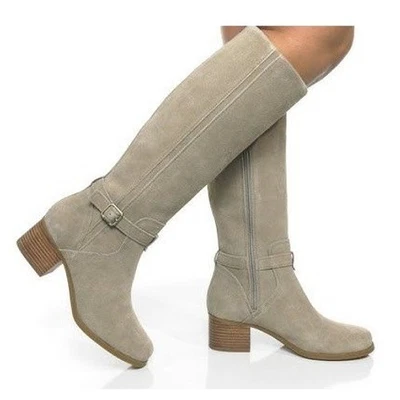 Botas Kookaburra by UGG NWOB de gamuza tostada para mujer Madeley tacón alto hasta la rodilla talla 7 Foto 1 de 4