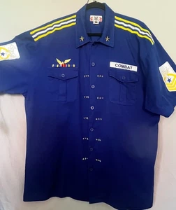 Mens "Regal Wear" Military Blue Combat Shirt 3XL Medals Patch Branch? - Picture 1 of 13