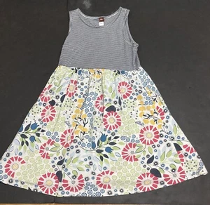 Girl's Tea Collection Navy Striped and Floral Sundress Size 10 EUC - Picture 1 of 4