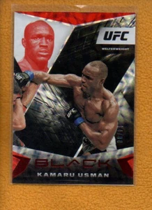 Kamaru Usman 2021 Panini Chronicles UFC Black Asia Red #104 /88 - Picture 1 of 2