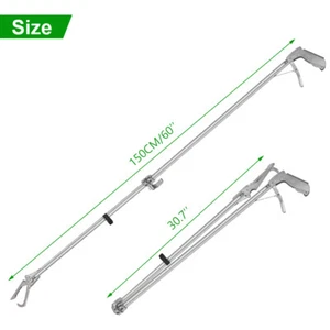 60" Heavy Duty Snake Tongs Grabber Catcher Stick Foldable Reptile Handling - Picture 1 of 9