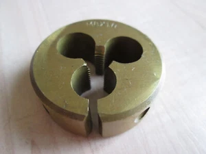 NEW M8x1.0 Metric Die 1.5" Titanium Nitride Coated HSS Steel Slotted #T16CB - Picture 1 of 6