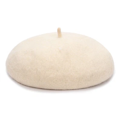 Gorro boina EE. UU. Calentador de invierno Sombreros de artista francés Gorras de esquí 95 % lana Color liso Foto 1 de 4