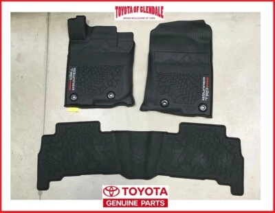 2013-2024 TOYOTA 4RUNNER TRD PRO FORROS DE PISO PARA TODAS AS CONDIÇÕES CLIMÁTICAS / TAPETES DE BORRACHA - Imagem 1 de 4
