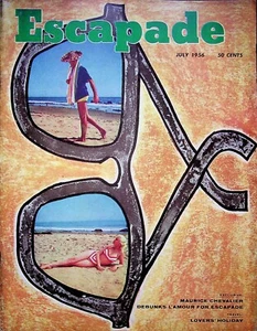Vtg 1956 Escapade Magazine Maurice Chevalier July Volume 1 No 10 - Picture 1 of 2