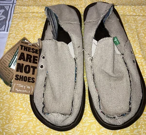 Sanuk Hemp Sidewalk Surfer - Natural - New Men’s Size 9 Sandal Not Shoe - Picture 1 of 6