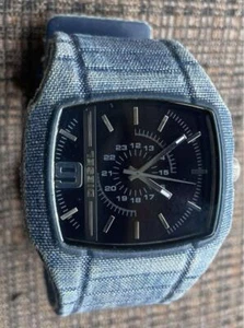 Diesel Wristwatch Trojan DZ1669 Denim Strap Blue Manual Winding Watch Men - Picture 1 of 9