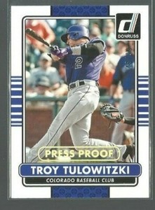  2015 Donruss Press Proofs Gold #81 Troy Tulowitzki 43/99 (ref 66360)