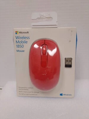 Microsoft Wireless Mobile Mouse 1850 Flame Red - Image 1 of 3