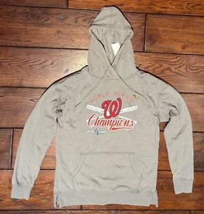 Felpa con cappuccio leggera donna Washington Nationals 2019 World Series Champs taglia S nuova con etichetta - Foto 1 di 16
