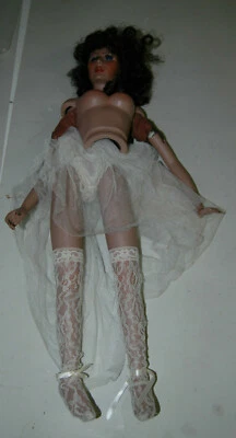 Hermosa muñeca de arcilla de piel oscura desnuda tetona de cerámica 22 pulgadas  Foto 1 de 4