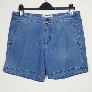 Pantalones Cortos Orlebar Marrón Para Hombre Azul BULLDOG Denim Cremallera Mosca Cintura Elástica W30 - Imagen 1 de 17