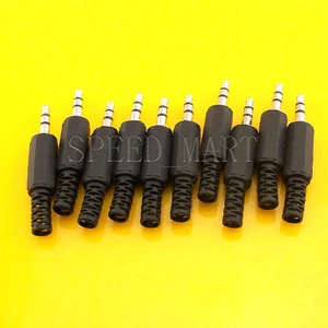 10 pcs 3.5mm 1/8" Audio Male Plug Jack Adapter Stereo Connector for Headphone - Picture 1 of 6