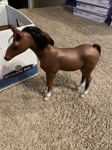 Our Generation Standing Foal Brown White w/ Brown Hair Pinto Horse Battat - Picture 1 of 5