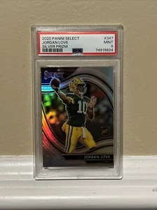 2020 Panini Select - Field Level Silver Prizm #347 Jordan Love (RC) PSA 9 Mint - Picture 1 of 3