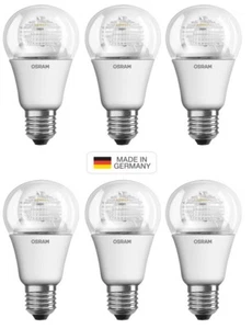6x OSRAM STAR LED Birne E27 klar 5W = 40W made in Germany EEK:F (Spektrum A-G) - Bild 1 von 3