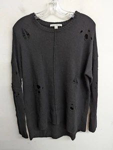 AUTUMN CASHMERE Women's Distressed Pullover Sweater Cashmere Blend Size Medium - Picture 1 of 9