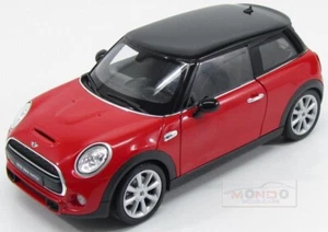 1:18 WELLY Mini Cooper Hatch 2-Door 2015 Red Black WE18050R Model - Picture 1 of 2