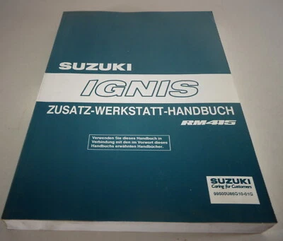 Manuel D'Atelier Supplément Suzuki Événement RM415 Support 07/2003 - Photo 1/4
