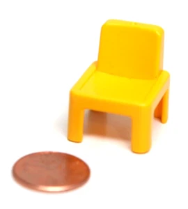 Playmobil Miniature Dollhouse School Child Size Yellow Chair Furniture - Picture 1 of 1
