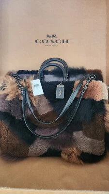 COACH ROGUE 39 SHEARLING  PATCHWORK DARK/MULTI CO225 NWT - Image 1 of 4